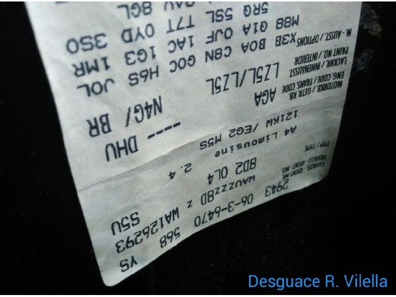 audi a4 berlina (b5) 2.4 | 08.97 - 12.99 del año 1998