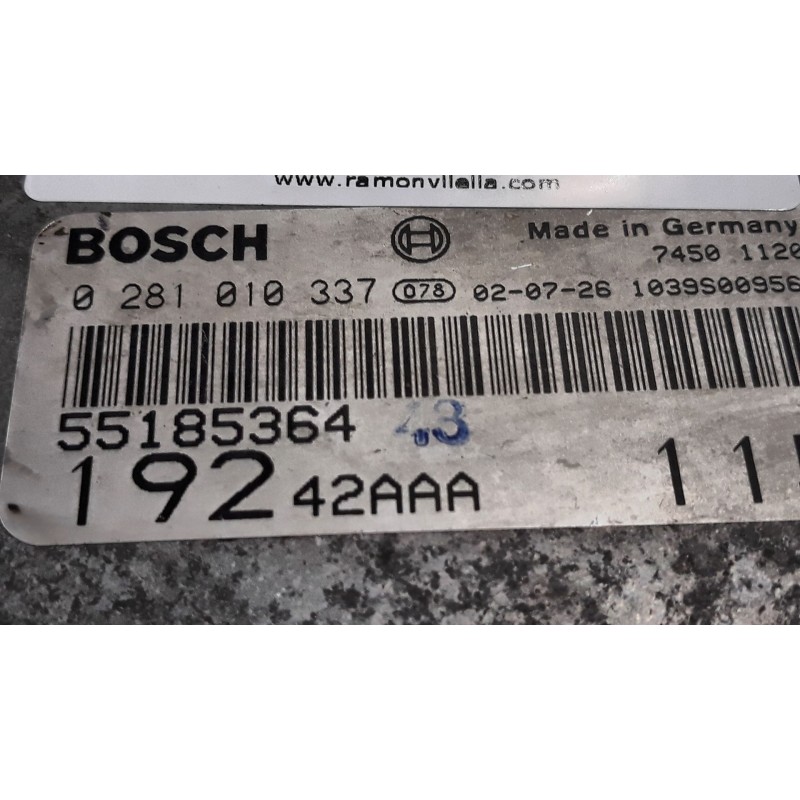 Recambio de centralita motor uce para fiat stilo (192) 1.9 jtd / 1.9 jtd 115 active | 09.01 - 12.03 1.9 jtd / 1.9 jtd 115 active