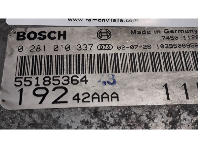 Recambio de centralita motor uce para fiat stilo (192) 1.9 jtd / 1.9 jtd 115 active | 09.01 - 12.03 1.9 jtd / 1.9 jtd 115 active