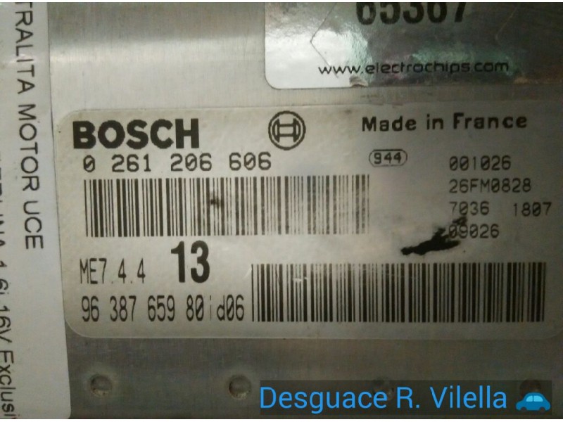Recambio de centralita motor uce para citroen xsara berlina 1.6i 16v exclusive | 11.00 - 12.05 1.6i 16v exclusive | 11.00 - 12.0