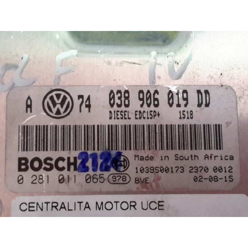 Recambio de centralita motor uce para volkswagen golf iv berlina (1j1) 1.9 tdi | 0.97 - 0.03 1.9 tdi | 0.97 - 0.03 referencia OE