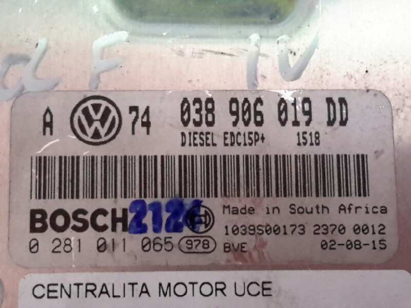 Recambio de centralita motor uce para volkswagen golf iv berlina (1j1) 1.9 tdi | 0.97 - 0.03 1.9 tdi | 0.97 - 0.03 referencia OE