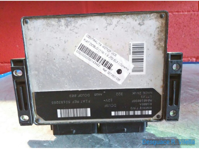 Recambio de centralita motor uce para fiat doblo (119) 1.9 d elx | 01.01 - 12.04 1.9 d elx | 01.01 - 12.04 referencia OEM IAM R0