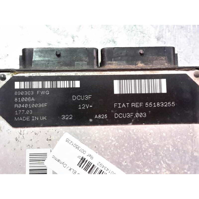 Recambio de centralita motor uce para fiat doblo (119) 1.9 d elx | 01.01 - 12.04 1.9 d elx | 01.01 - 12.04 referencia OEM IAM R0