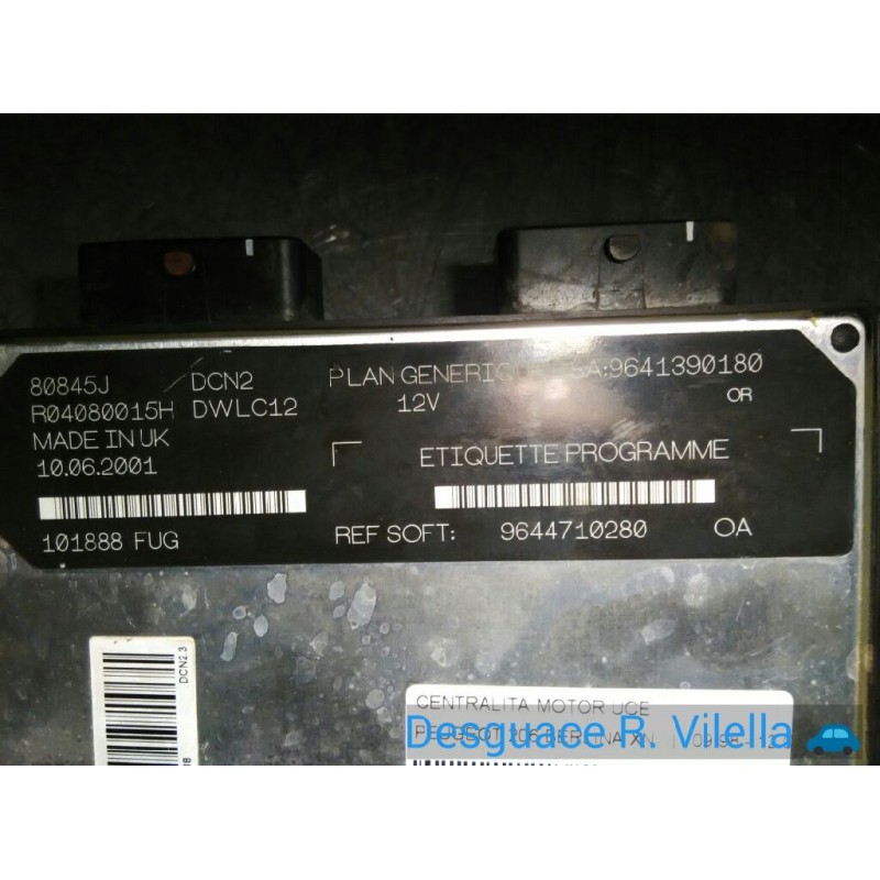 Recambio de centralita motor uce para peugeot 206 berlina xn | 09.98 - 12.02 xn | 09.98 - 12.02 referencia OEM IAM 80845J 964471