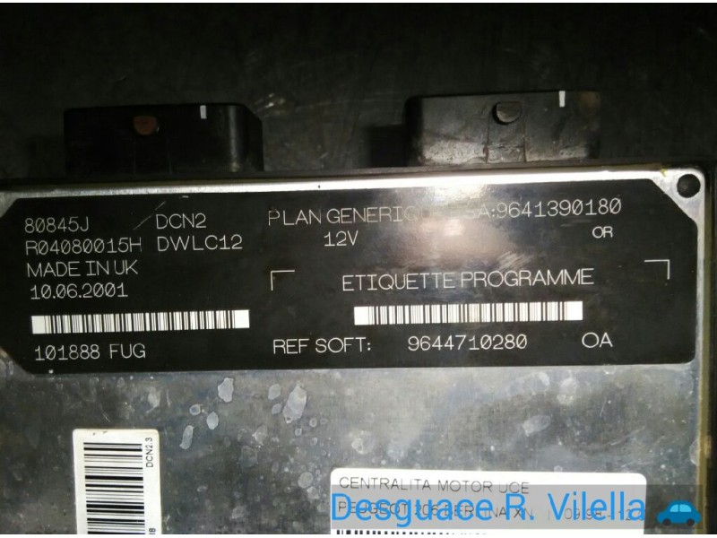 Recambio de centralita motor uce para peugeot 206 berlina xn | 09.98 - 12.02 xn | 09.98 - 12.02 referencia OEM IAM 80845J 964471
