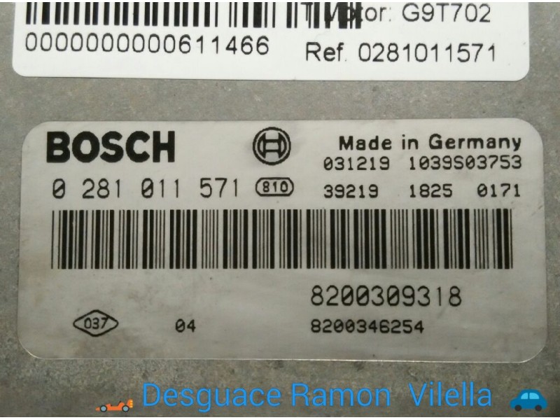 Recambio de centralita motor uce para renault laguna ii (bg0) authentique | 0.01 - ... authentique | 0.01 - ... referencia OEM I
