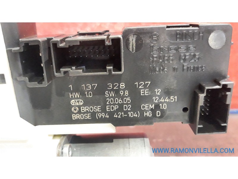 Recambio de motor elevalu. delantero derecho para peugeot 407 st confort | 05.04 - 12.05 st confort | 05.04 - 12.05 referencia O