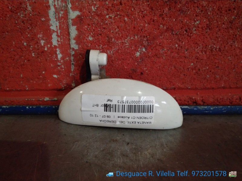 Recambio de maneta exte. delantero derecha para citroen c1 audace | 09.07 - 12.10 audace | 09.07 - 12.10 referencia OEM IAM   