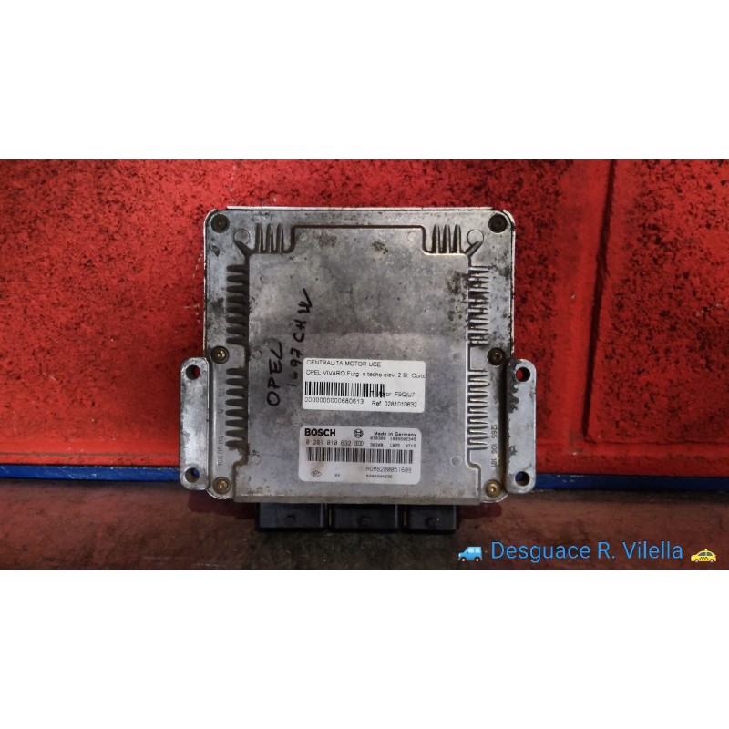 Recambio de centralita motor uce para opel vivaro furgón techo elev. 2.9t corto | 06.03 - 12.06 furgón techo elev. 2.9t corto | 