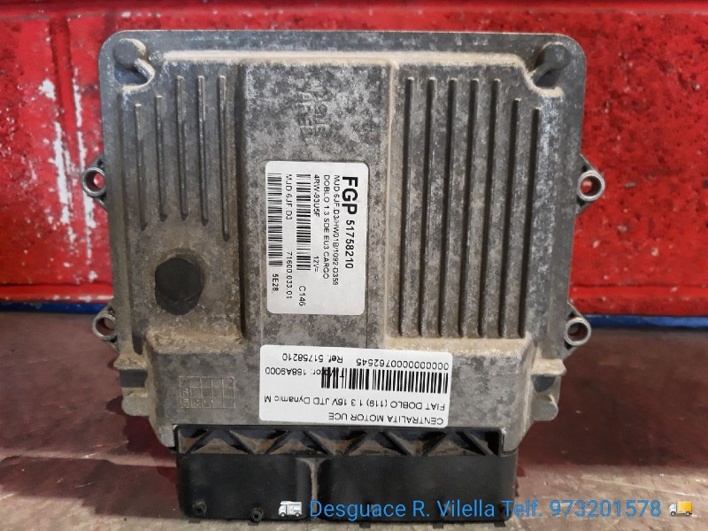 Recambio de centralita motor uce para fiat doblo (119) 1.3 16v jtd dynamic multijet | 05.04 - 12.05 1.3 16v jtd dynamic multijet