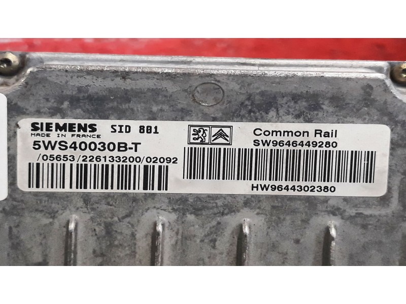 Recambio de centralita motor uce para peugeot 307 (s1) xs | 04.01 - 12.05 xs | 04.01 - 12.05 referencia OEM IAM 5WS40030BT 96464