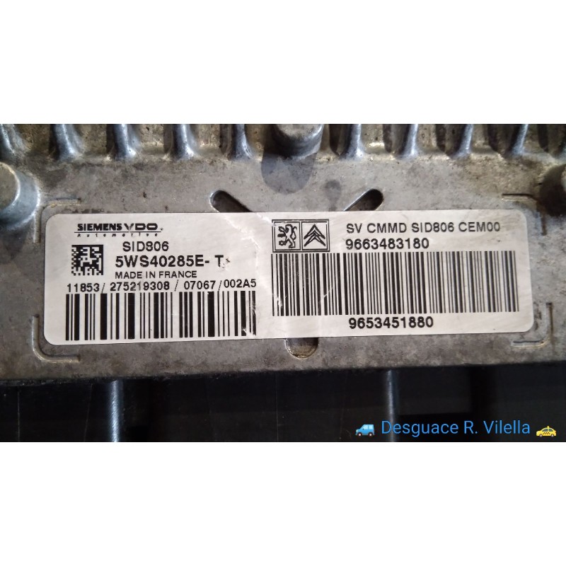 Recambio de centralita motor uce para citroen c2 vtr | 09.03 - 12.09 vtr | 09.03 - 12.09 referencia OEM IAM 5WS40285ET 966348318