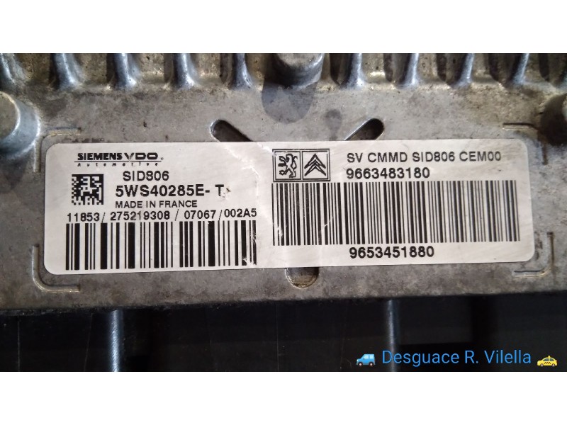 Recambio de centralita motor uce para citroen c2 vtr | 09.03 - 12.09 vtr | 09.03 - 12.09 referencia OEM IAM 5WS40285ET 966348318