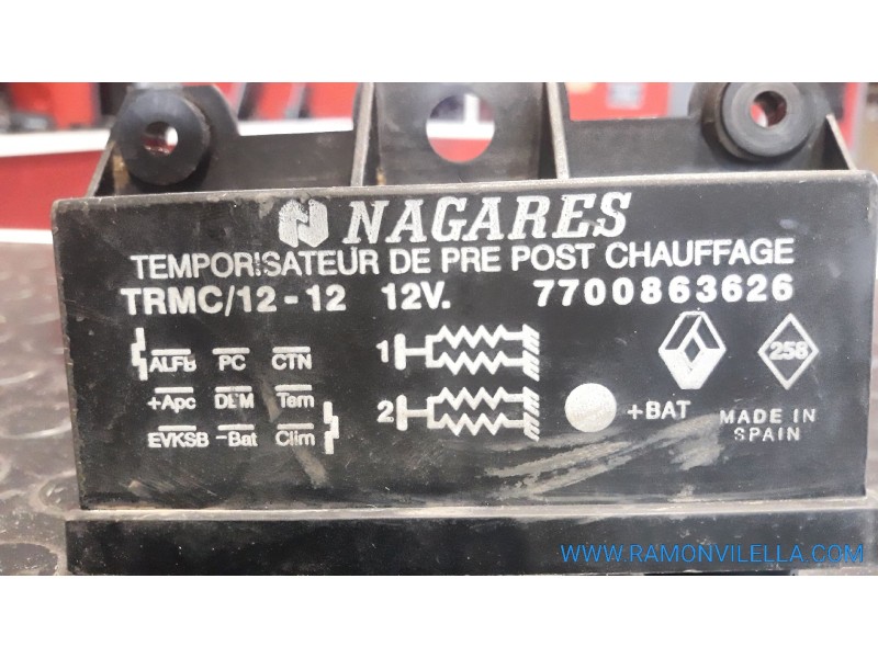 Recambio de caja precalentamiento para renault laguna laguna 2.2 d rn referencia OEM IAM 7700863626  