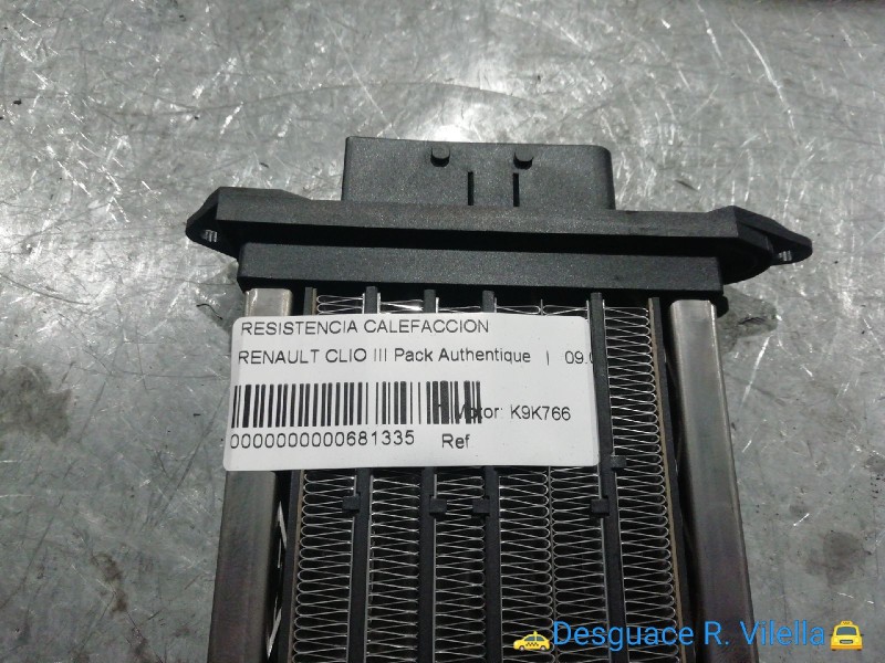 Recambio de resistencia calefaccion para renault clio iii pack authentique | 09.05 - 12.06 pack authentique | 09.05 - 12.06 refe