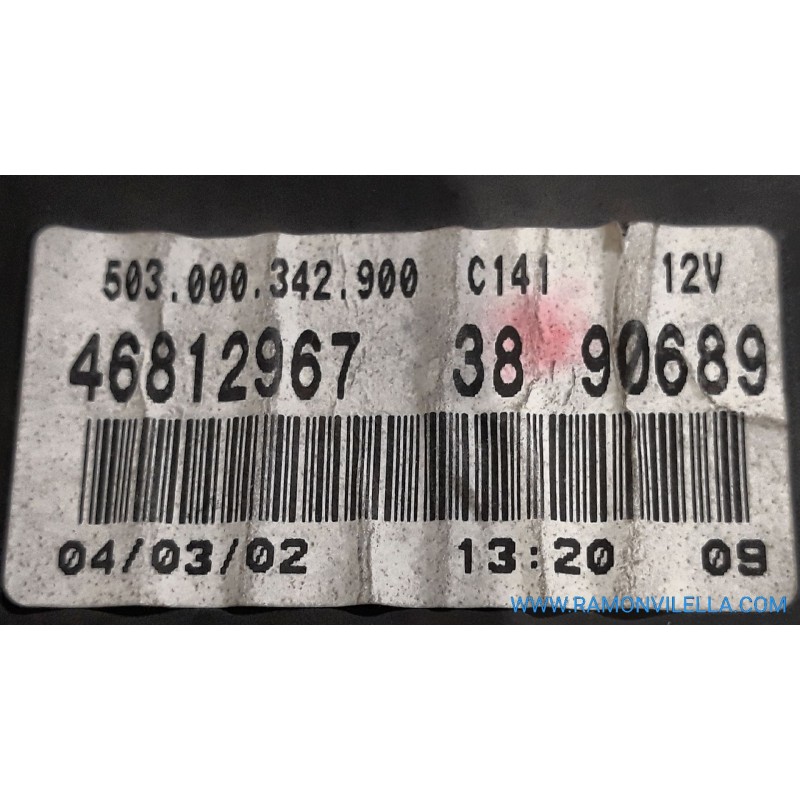 Recambio de cuadro instrumentos para fiat punto berlina (188) 1.9 d (i) | 08.99 - 12.02 1.9 d (i) | 08.99 - 12.02 referencia OEM