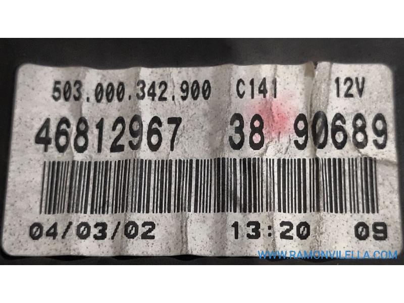 Recambio de cuadro instrumentos para fiat punto berlina (188) 1.9 d (i) | 08.99 - 12.02 1.9 d (i) | 08.99 - 12.02 referencia OEM