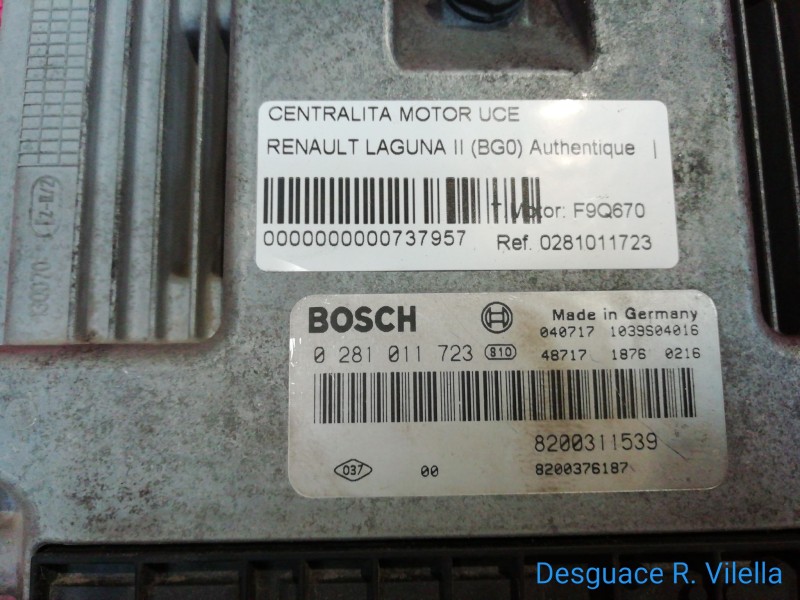 Recambio de centralita motor uce para renault laguna ii (bg0) authentique | 0.01 - ... authentique | 0.01 - ... referencia OEM I