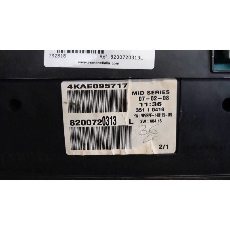 Recambio de cuadro instrumentos para renault megane ii berlina 5p 1.9 dci diesel | 0.00 - ... 1.9 dci diesel | 0.00 - ... refere