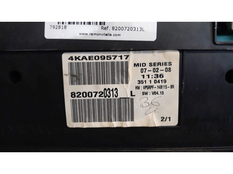 Recambio de cuadro instrumentos para renault megane ii berlina 5p 1.9 dci diesel | 0.00 - ... 1.9 dci diesel | 0.00 - ... refere