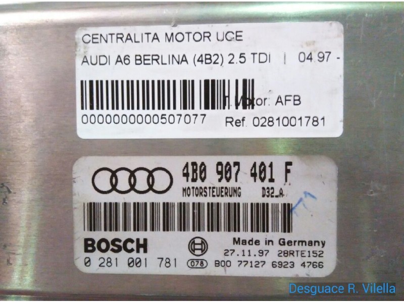 Recambio de centralita motor uce para audi a6 berlina (4b2) 2.5 tdi | 04.97 - 12.01 2.5 tdi | 04.97 - 12.01 referencia OEM IAM 0