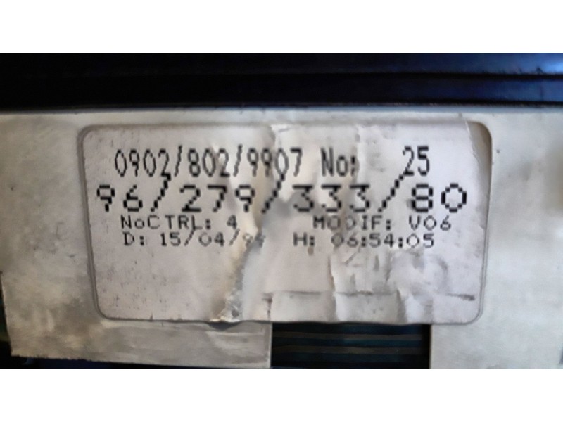 Recambio de cuadro instrumentos para citroen saxo 1.4 | 0.96 - 0.99 1.4 | 0.96 - 0.99 referencia OEM IAM 9627933380 09028029907 