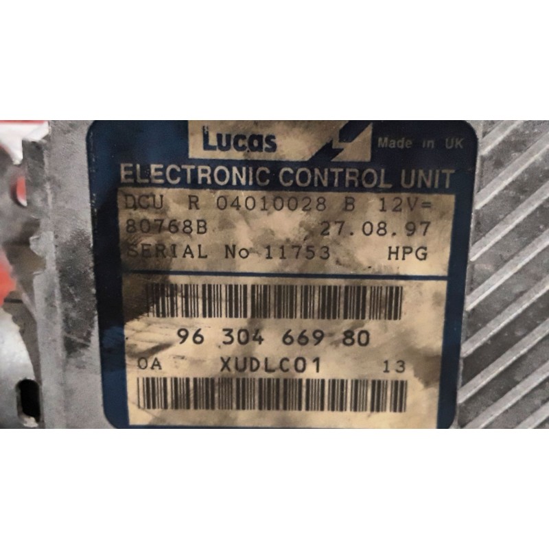 Recambio de centralita motor uce para peugeot 406 berlina (s1/s2) svdt | 08.95 - ... svdt | 08.95 - ... referencia OEM IAM 96304