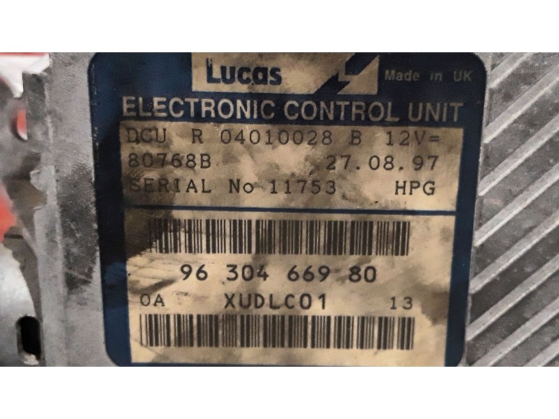 Recambio de centralita motor uce para peugeot 406 berlina (s1/s2) svdt | 08.95 - ... svdt | 08.95 - ... referencia OEM IAM 96304