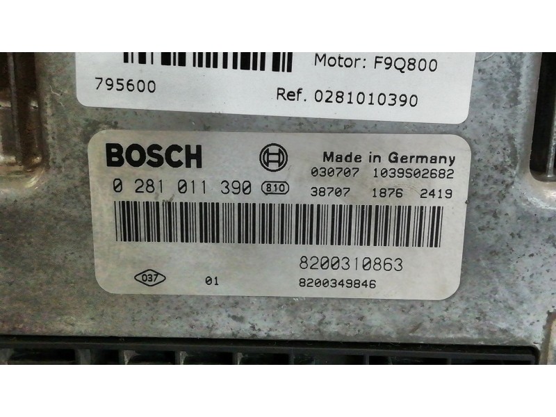 Recambio de centralita motor uce para renault megane ii sedán (lm0/1_) 1.9 dci referencia OEM IAM 0281010390 8200310863 
