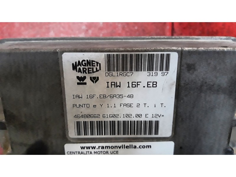 Recambio de centralita motor uce para lancia y10 y10 1.0 fila referencia OEM IAM IAW16FEB  
