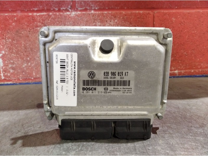Recambio de centralita motor uce para seat ibiza (6l1) 1.9 tdi | 0.02 - ... 1.9 tdi | 0.02 - ... referencia OEM IAM 0281011219  