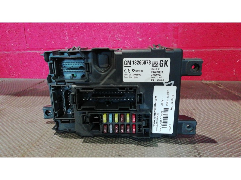 Recambio de caja reles fusibles para opel corsa d cosmo | 07.06 - 12.10 cosmo | 07.06 - 12.10 referencia OEM IAM 13265078  