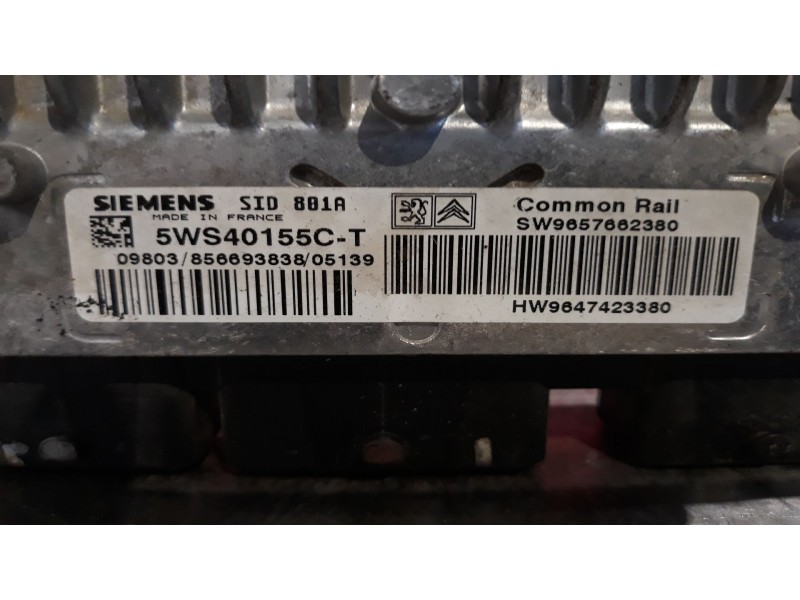 Recambio de centralita motor uce para citroen berlingo referencia OEM IAM 5WS40155CT 9647423380  Recambio de centralita motor uce para citroen berlingo referencia OEM IAM 5WS40155CT 9647423380