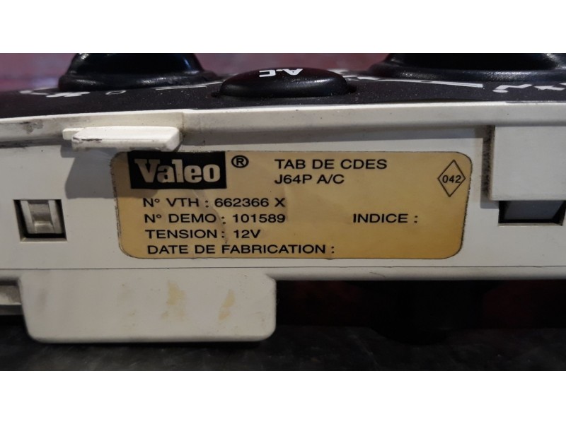 Recambio de mando calefaccion aire acondicionado para renault megane scenic alize 1.6e referencia OEM IAM 662366X 101589 