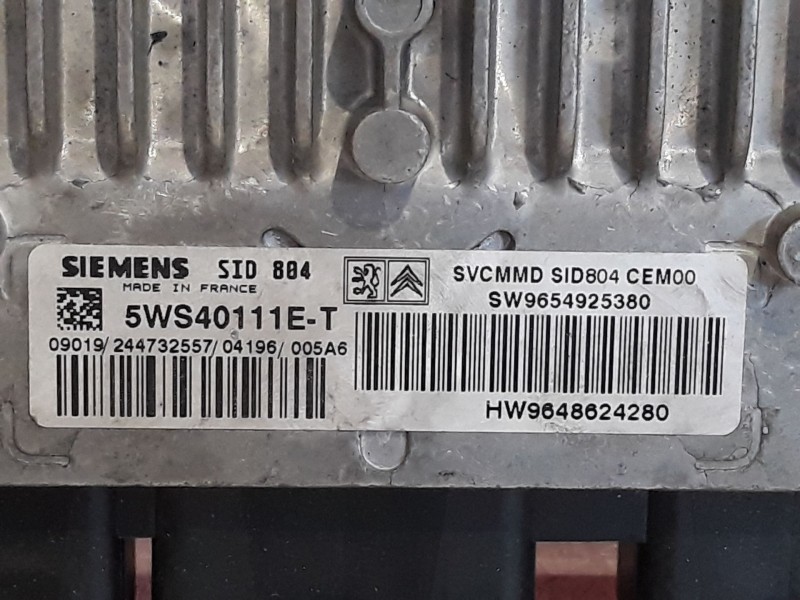 Recambio de centralita motor uce para citroen c2 1.4 hdi | 0.03 - ... 1.4 hdi | 0.03 - ... referencia OEM IAM 5WS4111ET 96548253