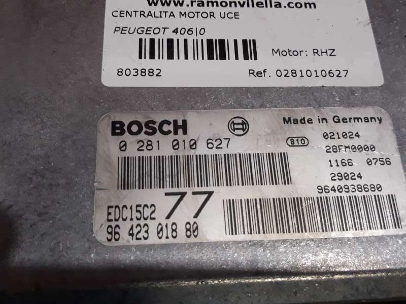 Recambio de centralita motor uce para peugeot 406 referencia OEM IAM 0281010627 9642301880  Recambio de centralita motor uce para peugeot 406 referencia OEM IAM 0281010627 9642301880
