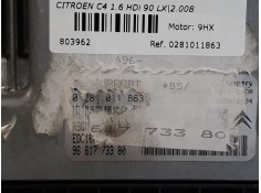 Recambio de centralita motor uce para citroen c4 1.6 hdi 90 lx referencia OEM IAM 0281011863 9661773380  2