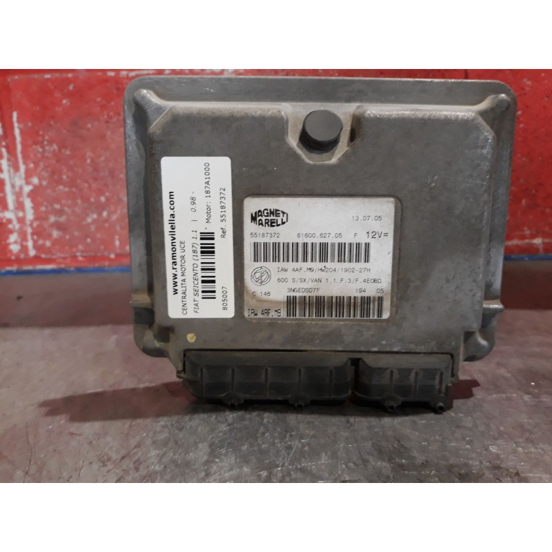 Recambio de centralita motor uce para fiat seicento (187) 1.1 | 0.98 - ... 1.1 | 0.98 - ... referencia OEM IAM 55187372 IAW4AFM9