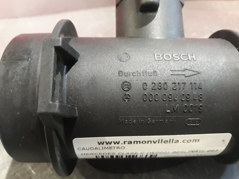 Recambio de caudalimetro para mercedes clase c (w202) berlina 180 (202.018) referencia OEM IAM 0280217114 0000940948 