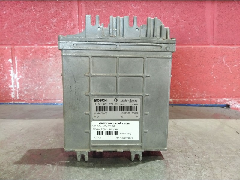 Recambio de centralita motor uce para renault clio 1.9d referencia OEM IAM 0281001878 8200059887 