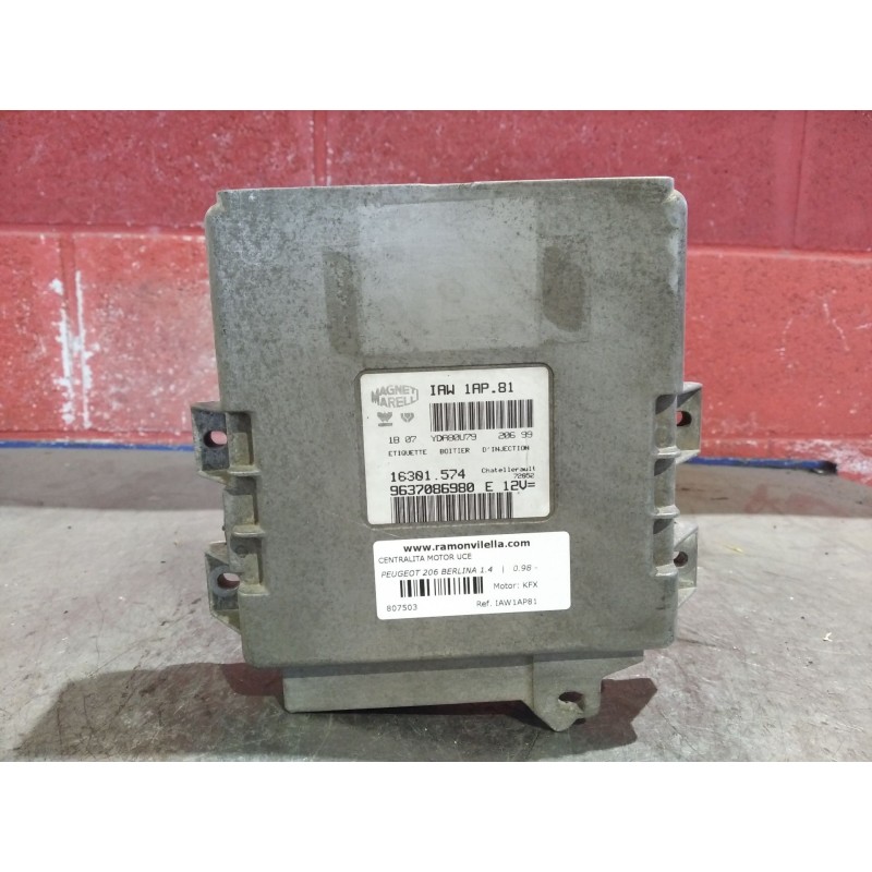 Recambio de centralita motor uce para peugeot 206 berlina 1.4 | 0.98 - ... 1.4 | 0.98 - ... referencia OEM IAM IAW1AP81 96370869