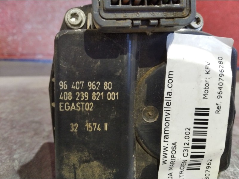 Recambio de caja mariposa para citroen c3 1.4 satisfaction referencia OEM IAM 9640796280   Recambio de caja mariposa para citroen c3 1.4 satisfaction referencia OEM IAM 9640796280