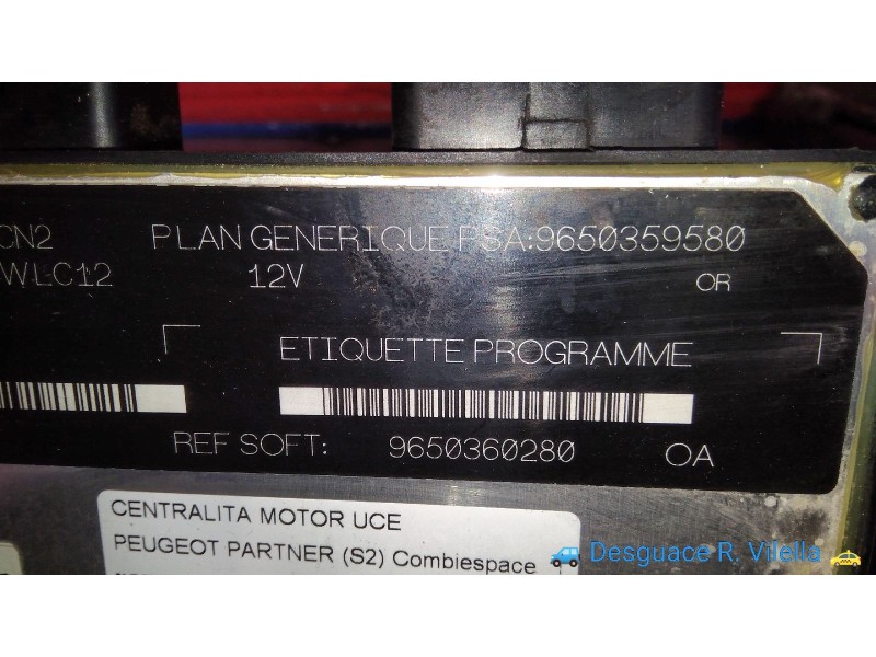 Recambio de centralita motor uce para peugeot partner (s2) combiespace | 11.02 - 12.08 combiespace | 11.02 - 12.08 referencia OE