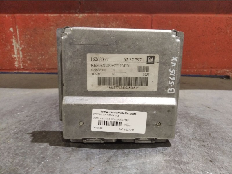 Recambio de centralita motor uce para opel astra g berlina referencia OEM IAM 6237797 16268377  Recambio de centralita motor uce para opel astra g berlina referencia OEM IAM 6237797 16268377