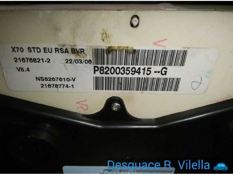 Recambio de cuadro instrumentos para renault master ii phase 2 caja cerrada l1h1 caja cerrada 3.3 to | 09.03 - 12.06 l1h1 caja c