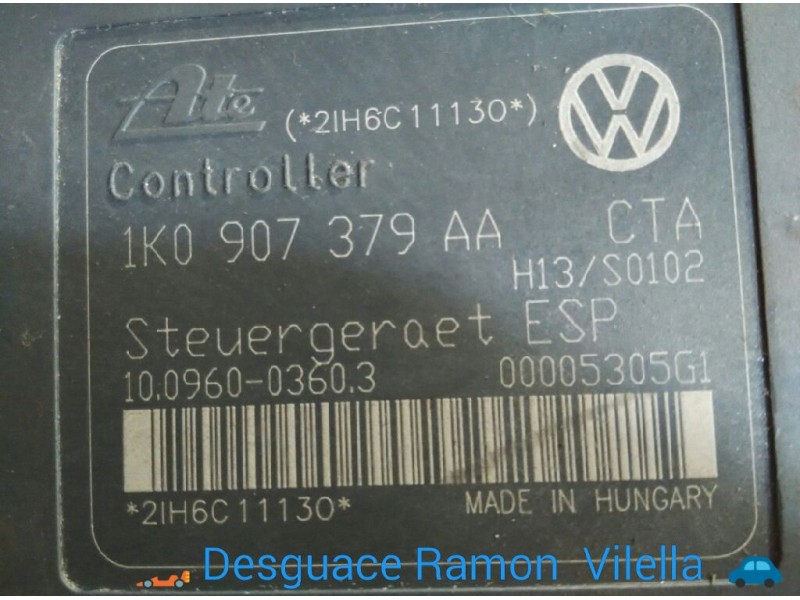 Recambio de abs para seat toledo (5p2) reference | 09.04 - 12.06 reference | 09.04 - 12.06 referencia OEM IAM 1K0614517AA 1K0907