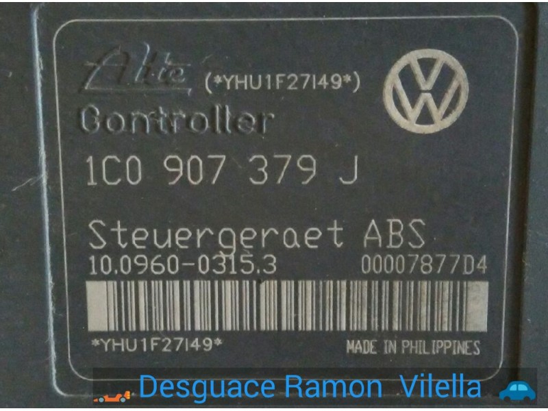Recambio de abs para volkswagen golf iv berlina (1j1) conceptline | 09.97 - 12.02 conceptline | 09.97 - 12.02 referencia OEM IAM