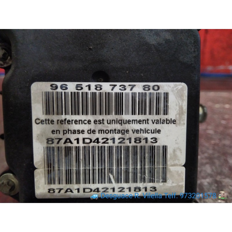 Recambio de abs para peugeot 307 (s1) xs | 04.01 - 12.05 xs | 04.01 - 12.05 referencia OEM IAM 9651873780 0265231476 