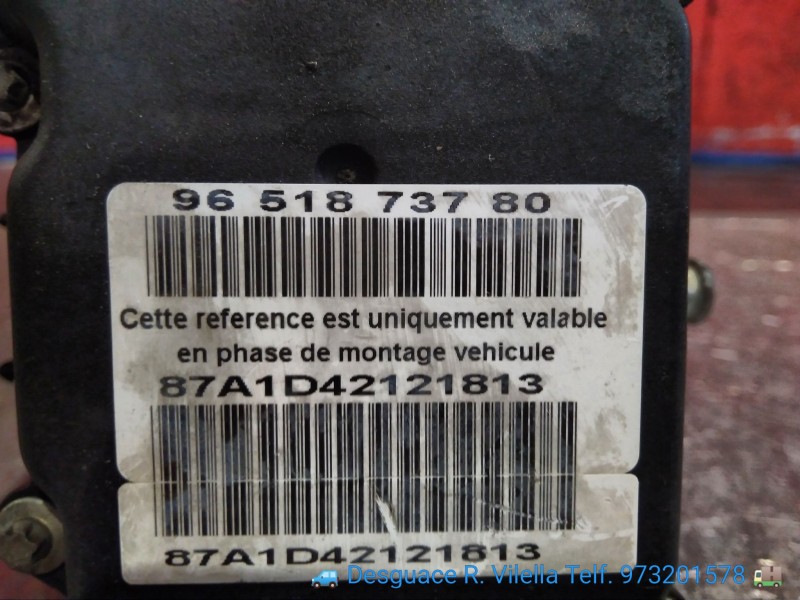 Recambio de abs para peugeot 307 (s1) xs | 04.01 - 12.05 xs | 04.01 - 12.05 referencia OEM IAM 9651873780 0265231476 